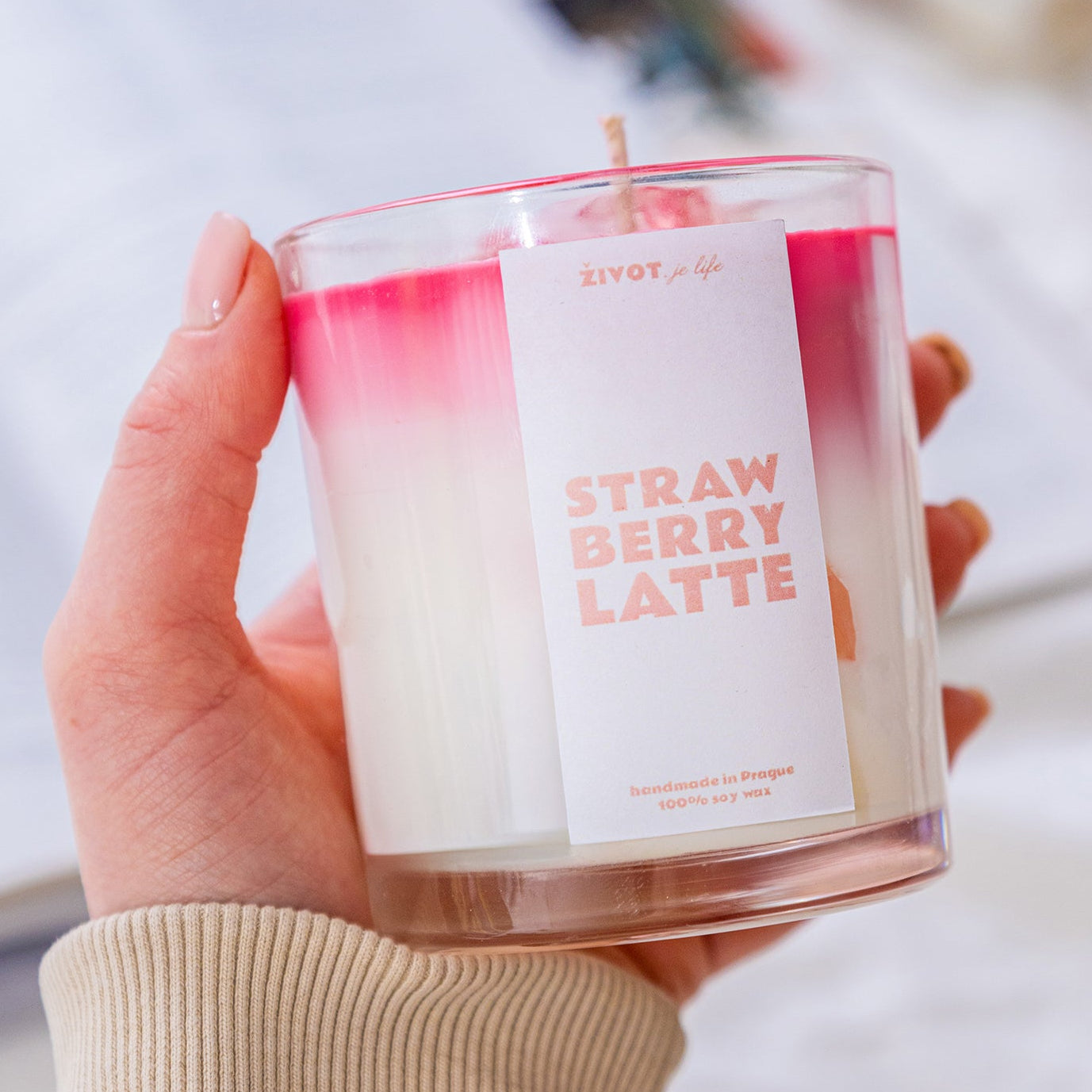 Svíčka Strawberry Latte