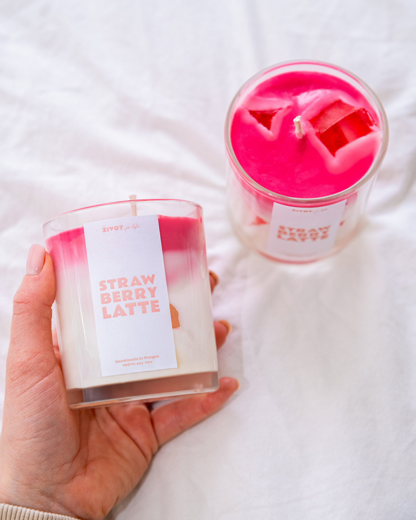 Svíčka Strawberry Latte
